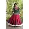 Bandhani Print Maroon Rayon Plus Size Navratri Chaniya Choli - 174141019