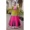 Pink Rayon Plus Size Navratri Chaniya Choli with Bandhani Print - 174141021