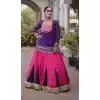 Pink Gamthi Work Rayon Plus Size Navratri Chaniya Choli - 174141022