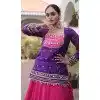 Pink Gamthi Work Rayon Plus Size Navratri Chaniya Choli - 174141022
