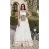 White Rayon Gamthi Work Plus Size Navratri Chaniya Choli - 174491260