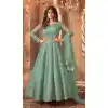 Elegant Green Embroidered Net Anarkali Suit - 15042220625