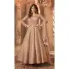 Beige Net Anarkali Suit with Embroidery Detail - 15042220626
