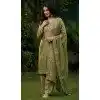 Mehendi Green Pure Fendy Silk Diamond Work Plus Size Salwar Suit - 15049220654