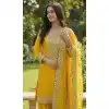Yellow Fendy Silk Diamond Work Plus Size Salwar Suit - 15049220657