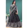 Black Party Wear Soft Jacquard Lehenga Choli - 15052220663