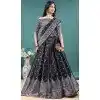 Black Soft Jacquard Party Wear Plus Size Lehenga Choli - 15052220663