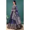 Navy Blue Jacquard Work Plus Size Party Wear Lehenga Choli - 15052220666