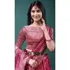 Pink Soft Jacquard Plus Size Lehenga Choli for Party Wear - 15052220667
