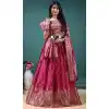 Pink Jacquard Work Soft Jacquard Lehenga Choli - 15052220667