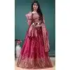 Pink Soft Jacquard Plus Size Lehenga Choli for Party Wear - 15052220667