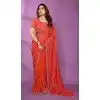 Gajari Satin Silk Plus Size Saree with Beads Work - 15053220670