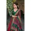 Red Tasar Silk Sparkle Work Plus Size Navratri Chaniya Choli - 15055220684