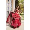 Maroon Pure Fendy Silk Embroidery Work Salwar Suit - 15063220719