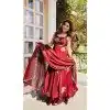 Maroon Fendy Silk Embroidery Work Plus Size Salwar Suit - 15063220719