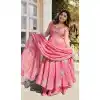 Pink Embroidery Work Pure Fendy Silk Salwar Suit - 15063220720