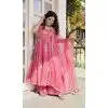 Pink Pure Fendy Silk Sequence Work Plus Size Salwar Suit - 15063220720