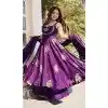 Purple Fendy Silk Embroidery Work Plus Size Salwar Suit - 15063220721