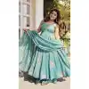 Sky Blue Fendy Silk Embroidery Work Salwar Suit - 15063220722