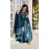 Teal Blue Fendy Silk Embroidery Work Plus Size Salwar Suit - 15063220723