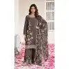 Black Premium Chinon Plus Size Palazzo Suit with Embroidery - 15067220741