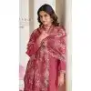 Pink Chinon Embroidery Plus Size Palazzo Suit - 15067220743
