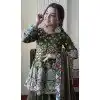 Mehendi Green Chinon Embroidery Plus Size Palazzo Suit - 15077220765