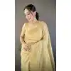 Brown Plus Size Soft Cotton Saree with Zari Checks - 220818