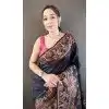 Black Pashmina Silk Zari Work Plus Size Traditional Saree - 15106220861