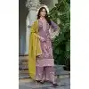 Lavender Zari Work Shimmer Plus Size Palazzo Suit - 15126220959
