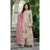 Mauve Sequence Work Plus Size Shimmer Palazzo Suit - 15126220960
