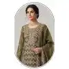 Green Silk Embroidered Salwar Kameez for Women Plus Size 15164221193