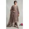 Mauve Embroidery Work Silk Salwar Suit - 15164221194