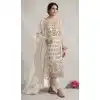 White Silk Salwar Suit with Elegant Embroidery - 15164221195