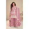 Pink Chinon Palazzo Suit with Elegant Embroidery Work 15167221203