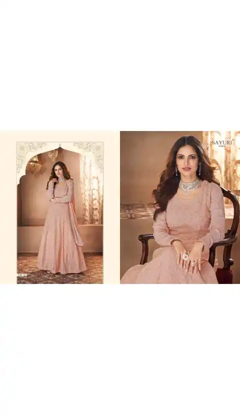 Abaya Style Dark Grey Color MUlbary Silk Long Anarkali Suit | 344840754