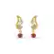 Perfect Look In Pink & Golden Yellow Color Earrings