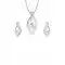 Women's Art Silver Color Precious Jewellery Pendant Set