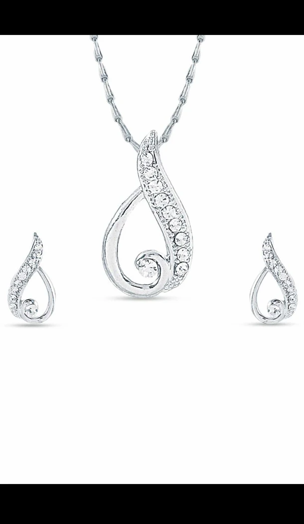Wonderful Silver Color Pendant Set