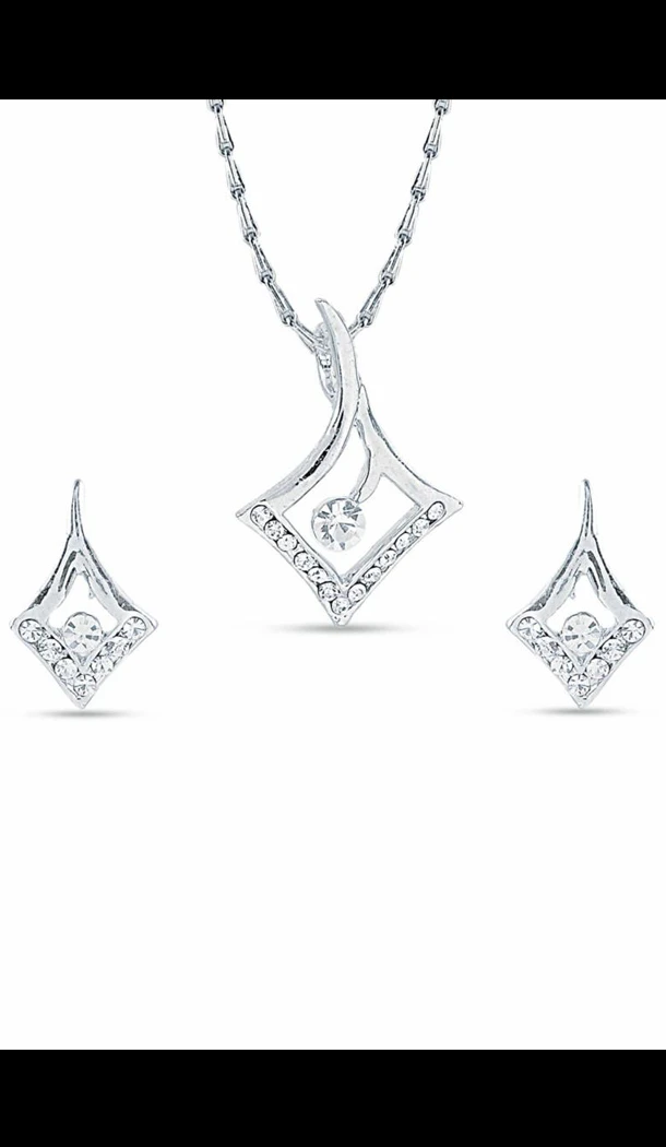 Creative Pendant Set For Women's In Silver Color