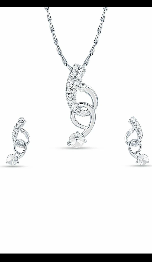 Amazing Silver Color Pendant Set