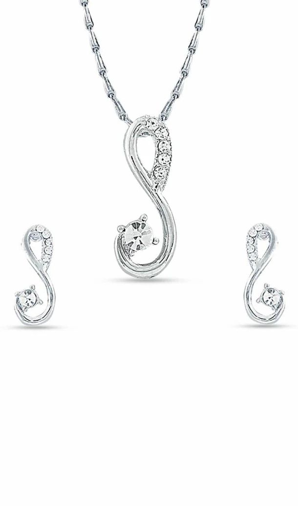 Eye-catching Silver Color Pendant Set