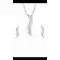 New Look Silver Color Pendant Set