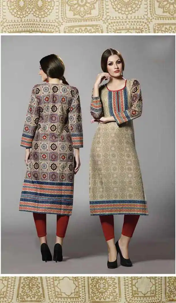 Incredible Straight Kurti in Brown Color | FH378362364