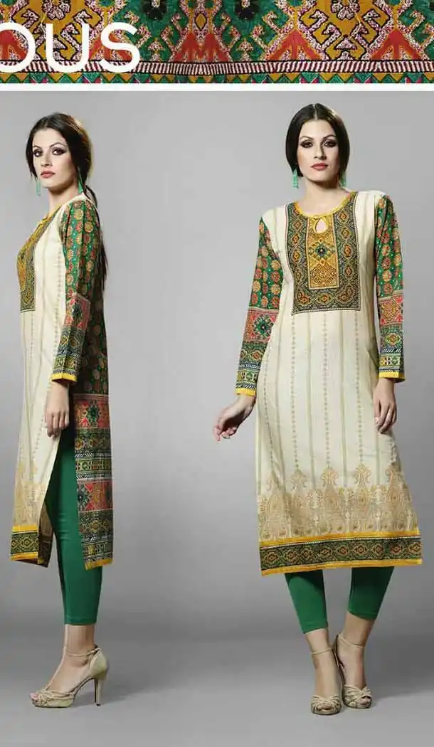 Incredible Straight Kurti in Cotton & White Color | FH378362367