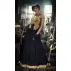 Black Color with Net Fabric Party Wear Stitched Gowns  | FH379262479