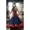 Royal Blue with Net Party Wear Stitched Gowns  | FH379262483