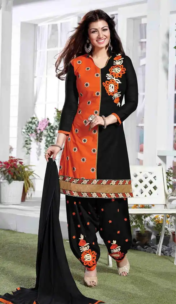 Ayesha Takia ! Patiala Style Salwar Kameez in Black | FH381262741