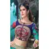 Bollywood Actress Zarine Khan Black color and Net fab A Line Style Lehenga FH381762797