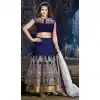 Bollywood Actress Zarine Khan Black color and Net fab A Line Style Lehenga FH381762797